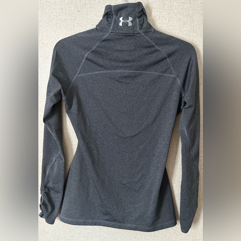 Under Armour Dark Gray Quarter-Zip Performance Hoodie - Picture 3 of 4